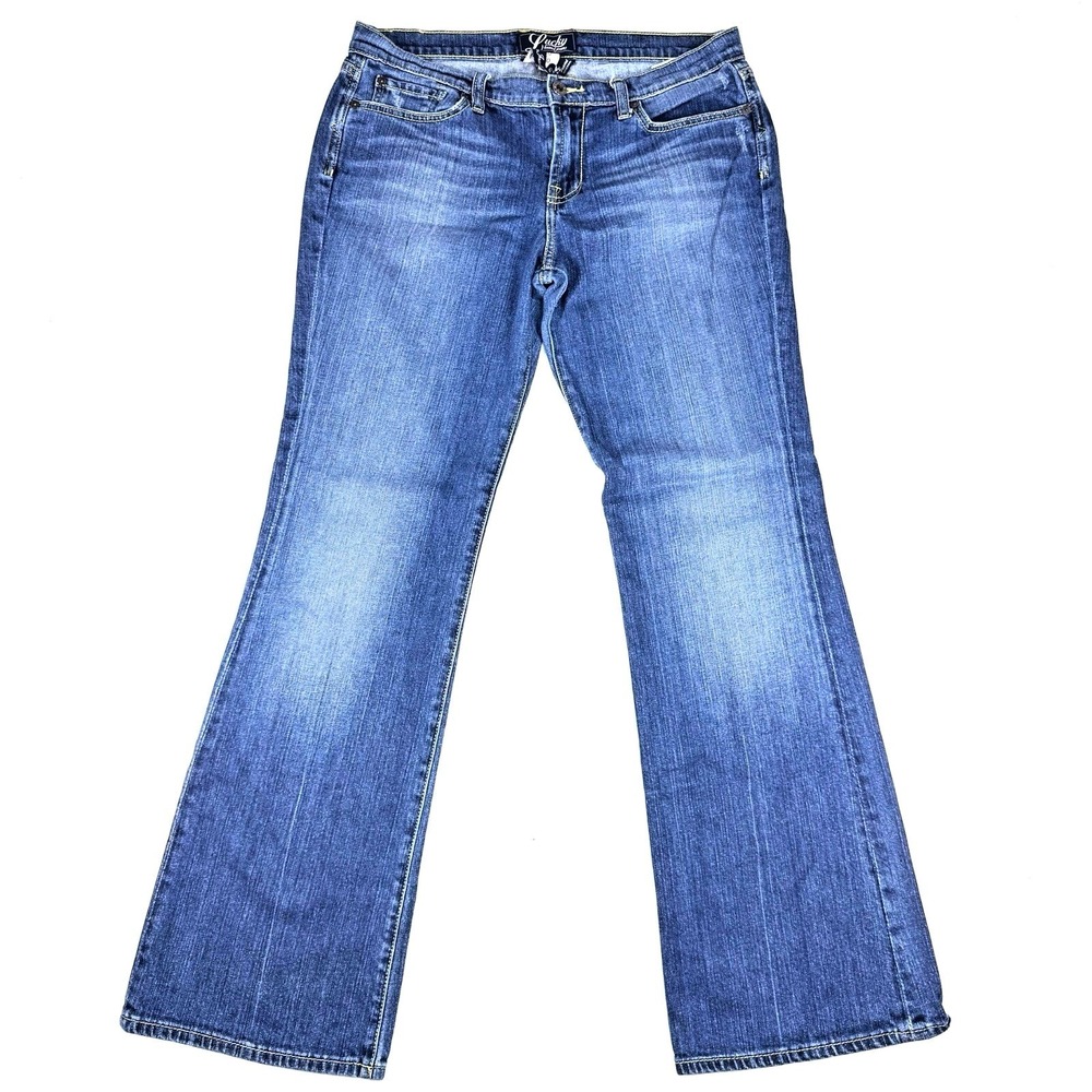 Lucky Brand Jeans Womens Sz 10 30 Low Rise Bootcut Flare Denim Blue Y2K